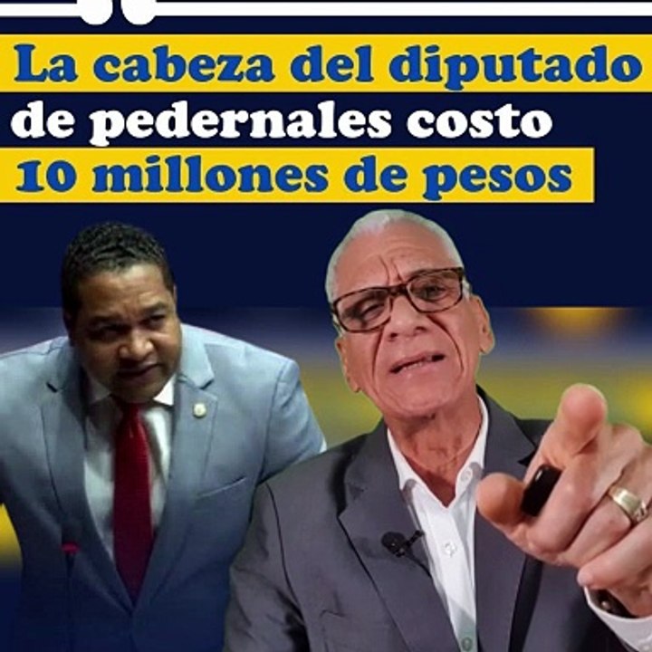 ¿QUÉ PASÓ AQUÍ? 10 Millones de pesos por la cabeza del diputado de Pedernales