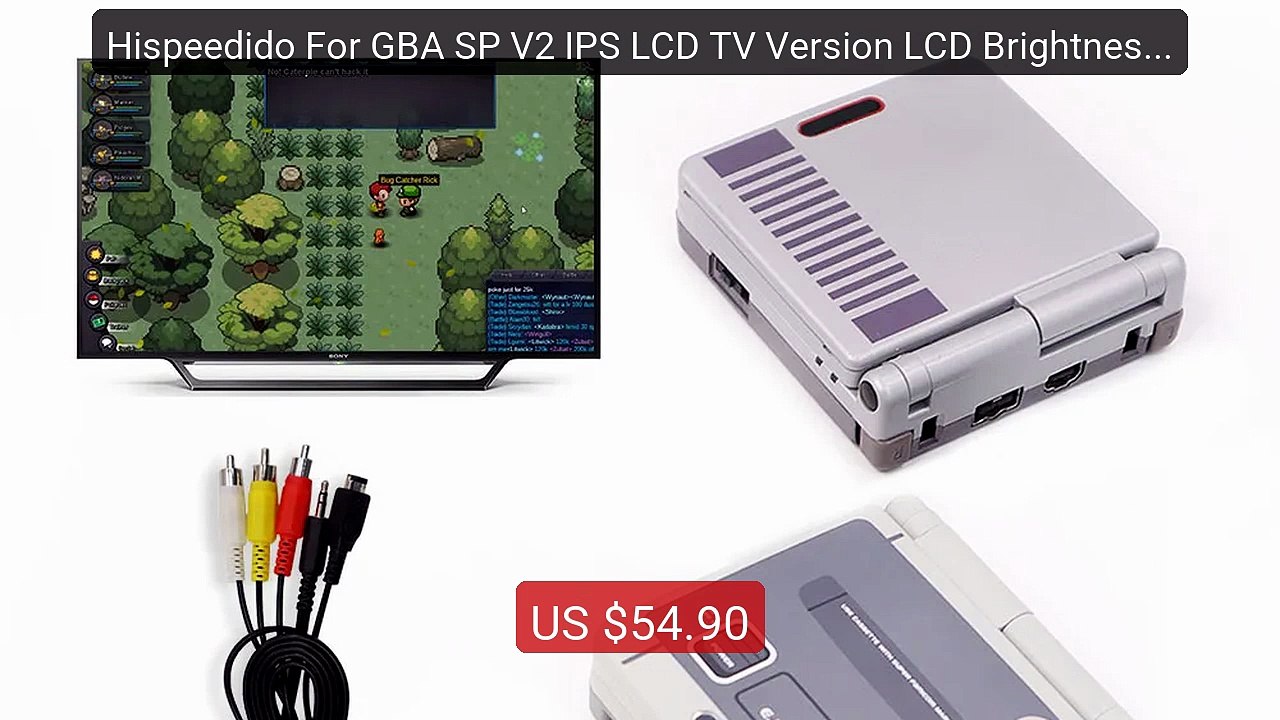 Hispeedido For GBA SP V2 IPS LCD TV Version LCD Brightness Ba... -- Amazing Value 2026 | Must Have!