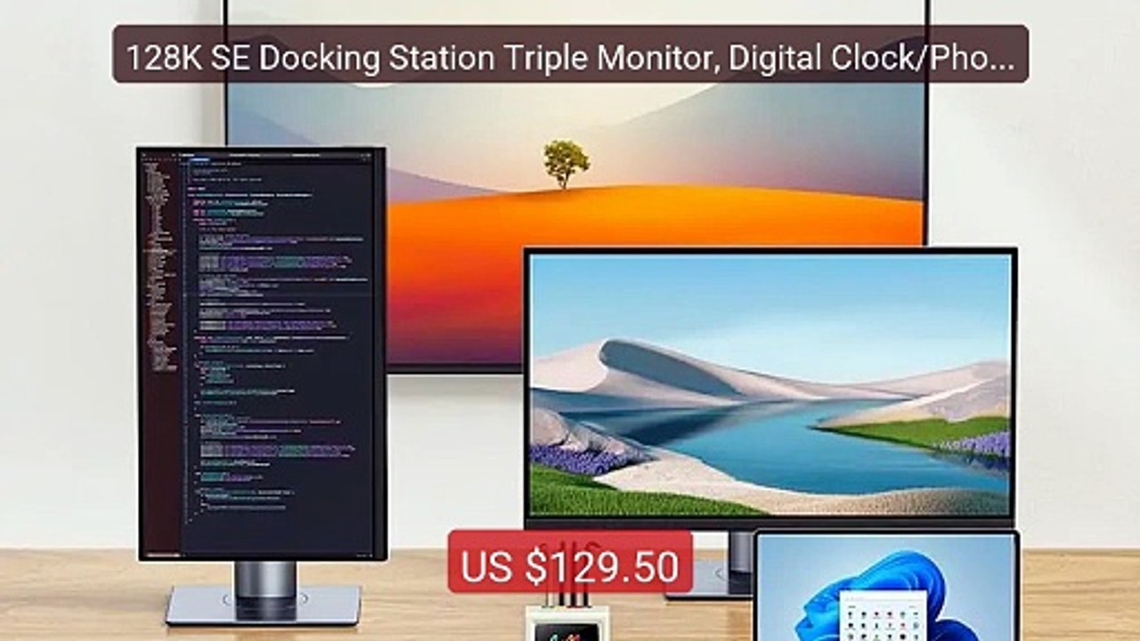 128K SE Docking Station Triple Monitor, Digital Clock/Photo Frame,1... -- Top Rated 2026 | Buy Now!