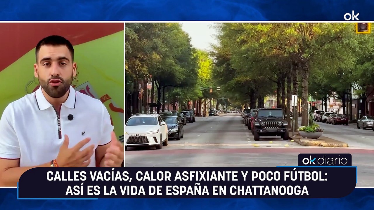 Calles vacías, calor asfixiante y poco fútbol: así es la vida de España en Chattanooga