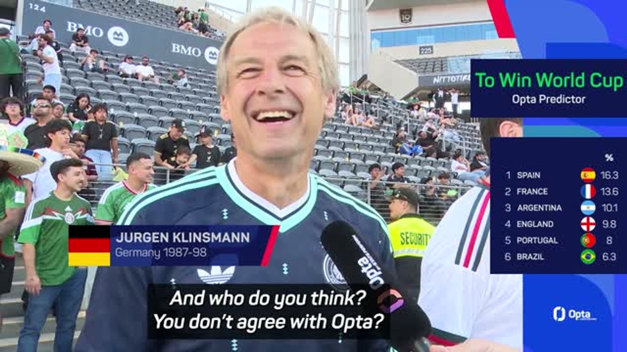 'Opta is wrong!' - Klinsmann disputes Supercomputer numbers