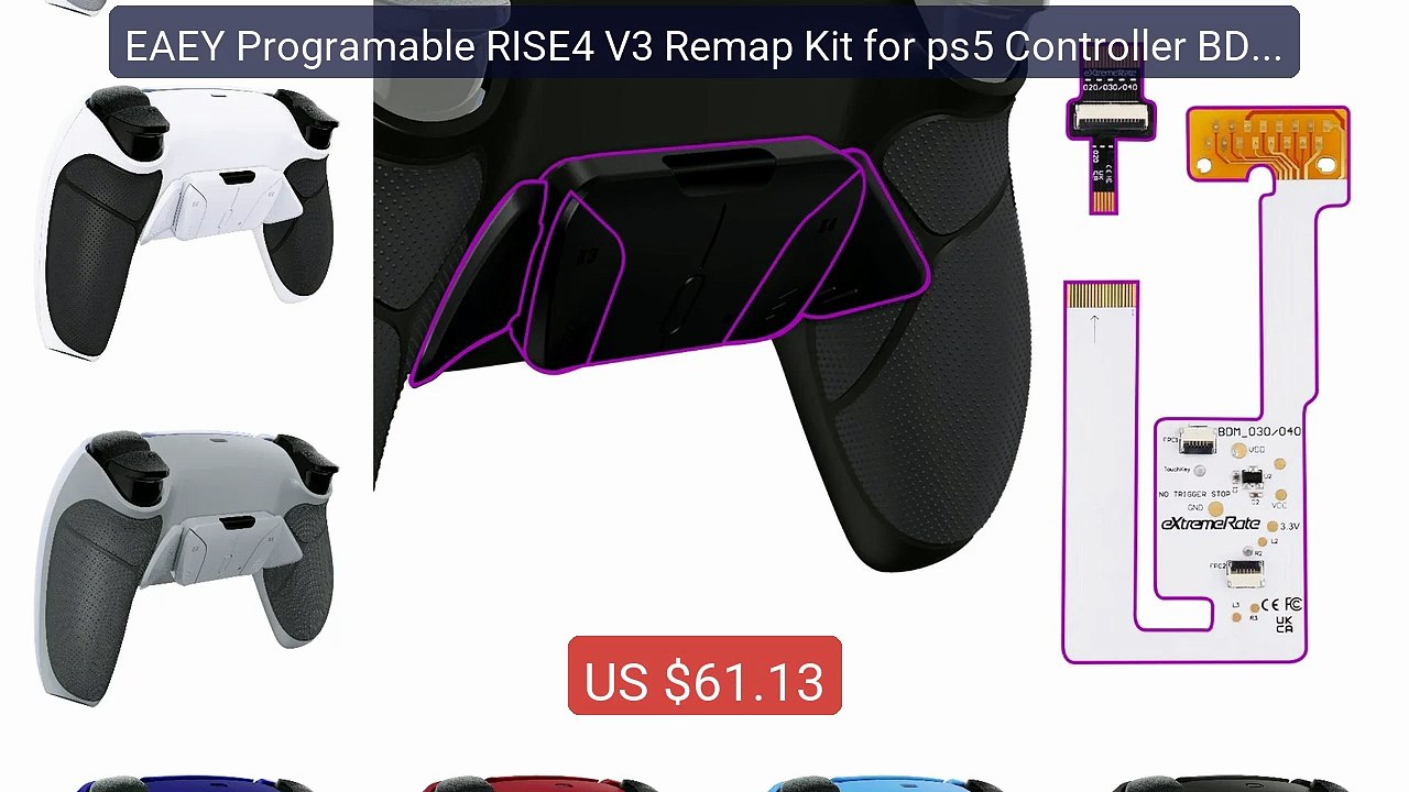 EAEY Programable RISE4 V3 Remap Kit for ps5 Controller BDM-030... -- Hot Deal 2026 | Limited Offer!