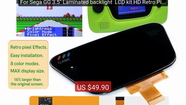 For Sega GG 3.5 Laminated backlight LCD kit HD Retro Pixel IPS LC... Top Rated 2026 | Buy Now!