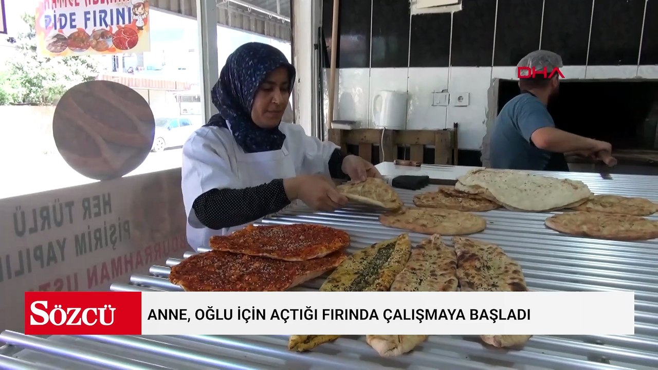 Anne, oğlu için açtığı fırında çalışmaya başladı
