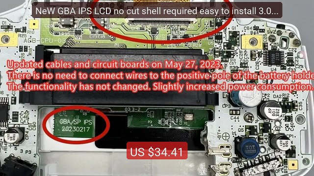 NeW GBA IPS LCD no cut shell required easy to install 3.0 IP... Amazing Value 2026 | Must Have!
