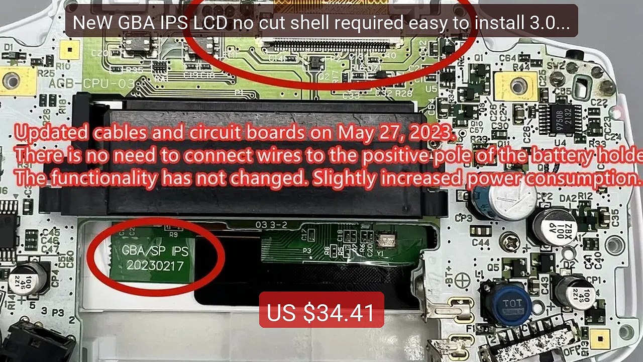 NeW GBA IPS LCD no cut shell required easy to install 3.0 "IP... -- Amazing Value 2026 | Must Have!