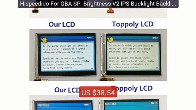 Hispeedido For GBA SP Brightness V2 IPS Backlight Backlit LCD Mod... Best Deal 2026 | Shop Now!
