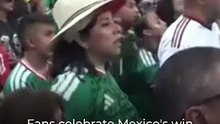 Fans celebrate Mexico's win in World Cup