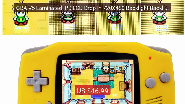 GBA V5 Laminated IPS LCD Drop In 720X480 Backlight Backlit ... Top Pick 2026 | Unbeatable Price!