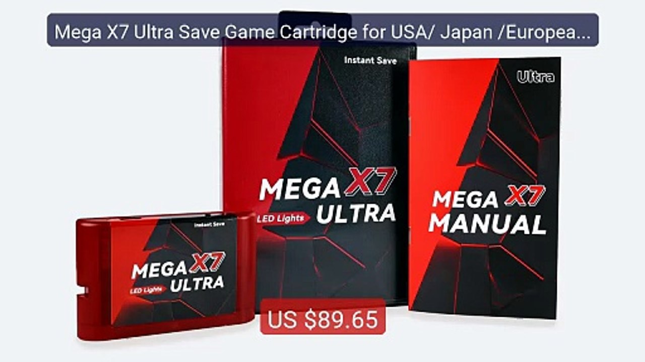 Mega X7 Ultra Save Game Cartridge for USA/ Japan /European ... -- Top Pick 2026 | Unbeatable Price!