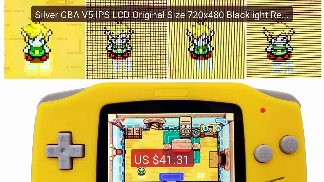 Silver GBA V5 IPS LCD Original Size 720x480 Blacklight Retr... -- Top Pick 2026 | Unbeatable Price!