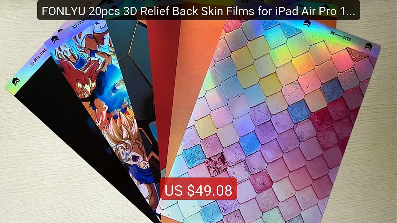 FONLYU 20pcs 3D Relief Back Skin Films for iPad Air Pro 10.5 1... -- Best Buy 2026 | Great Quality!