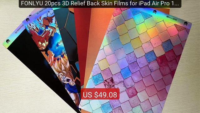 FONLYU 20pcs 3D Relief Back Skin Films for iPad Air Pro 10.5 ... Amazing Value 2026 | Must Have!