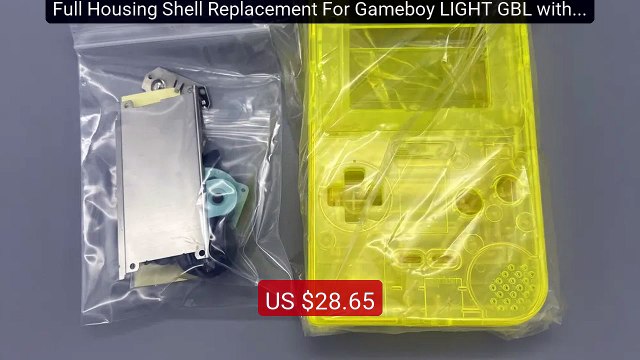Full Housing Shell Replacement For Gameboy LIGHT GBL with glas... Best Buy 2026 | Great Quality!