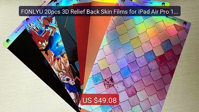 FONLYU 20pcs 3D Relief Back Skin Films for iPad Air Pro 10.5 10.2 ... Best Deal 2026 | Shop Now!