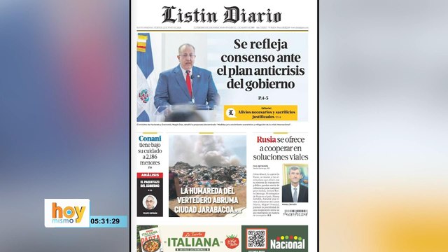 Titulares prensa dominicana viernes 12 de junio 2026 | Hoy Mismo