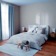 Completo letto "Jouy" Cotone, Beige lino, 240x220 cm Beige lino