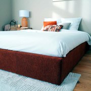 Letto contenitore "Luna" Acciaio, Terracotta, 160x200 cm Terracotta