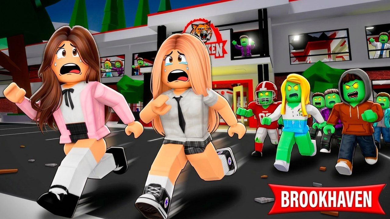 On a survécu à une attaque de zombies à l'école ! | Histoires Brookhaven RP | Roblox