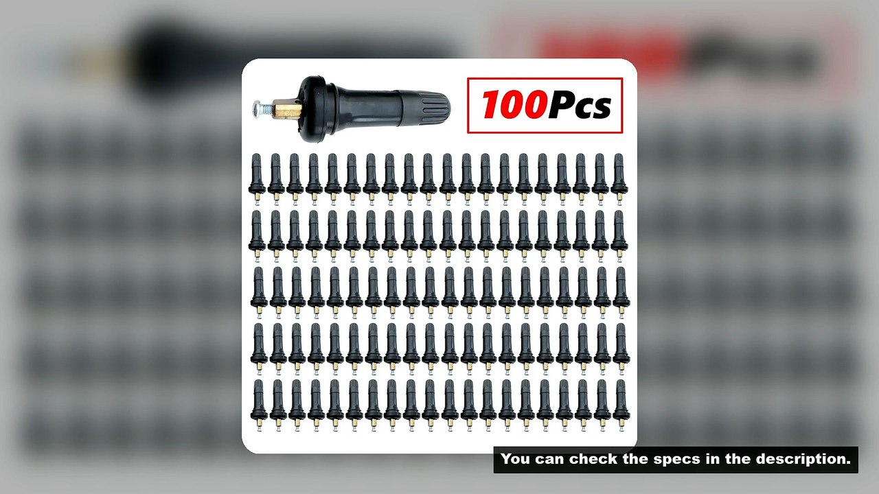 100pcs TPMS Anti-explosion Wheels Valve Stem Tire Snap-In Rubber Type Pressure Sensor Monitoring Sys