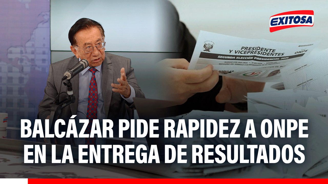 José Balcázar pide rapidez a ONPE en la entrega de resultados de la segunda vuelta