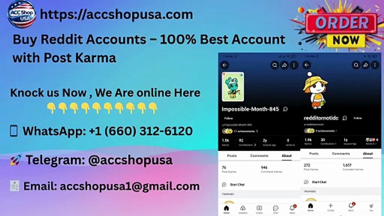 Buy Reddit accounts | aged, real karma, subreddit history