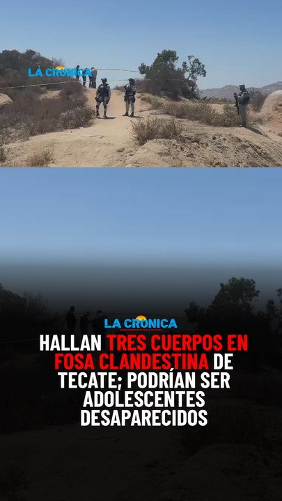 Hallan tres cuerpos en una fosa clandestina de Tecate; podrían ser adolescentes desaparecidos