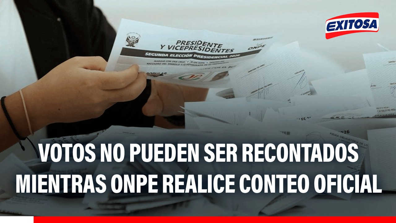 Votos no pueden ser recontados mientras ONPE realice el conteo oficial del sufragio