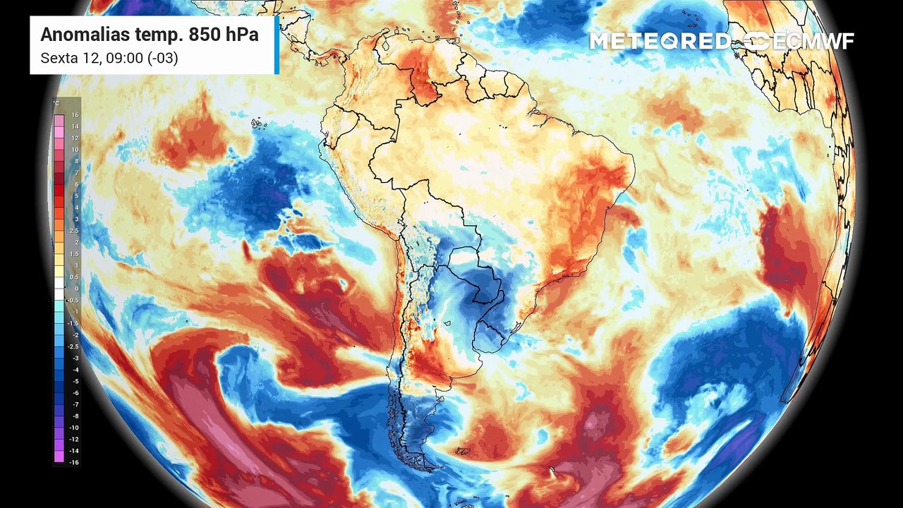 Sexta-feira, 12 de Junho: Frente fria causa contraste de 30°C no Brasil