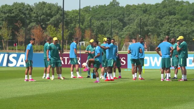 Entrenamiento de Brasil previo al partido contra Marruecos