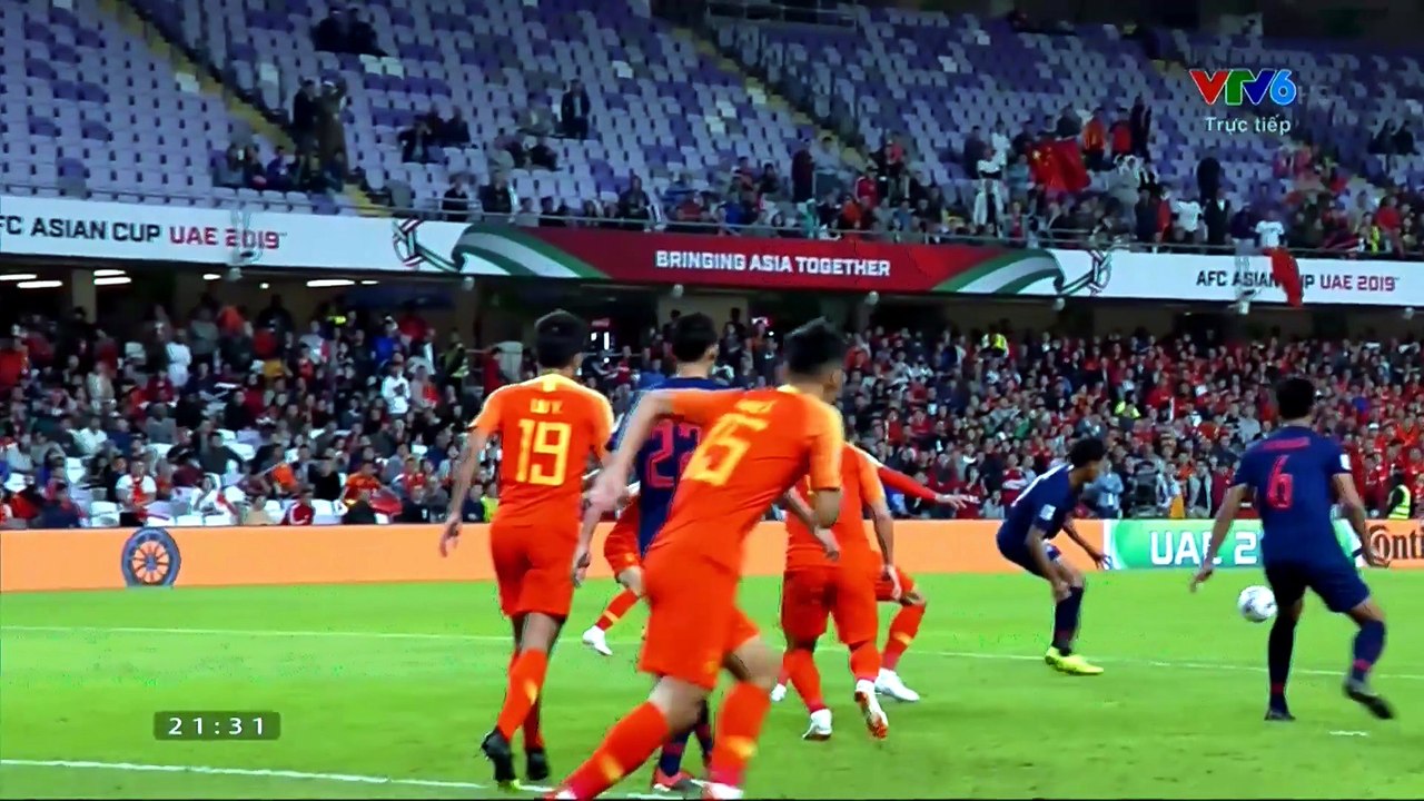 Thái Lan 1-2 Trung Quốc - Goals and Highlights (20/1/2019) | VTV6 HD