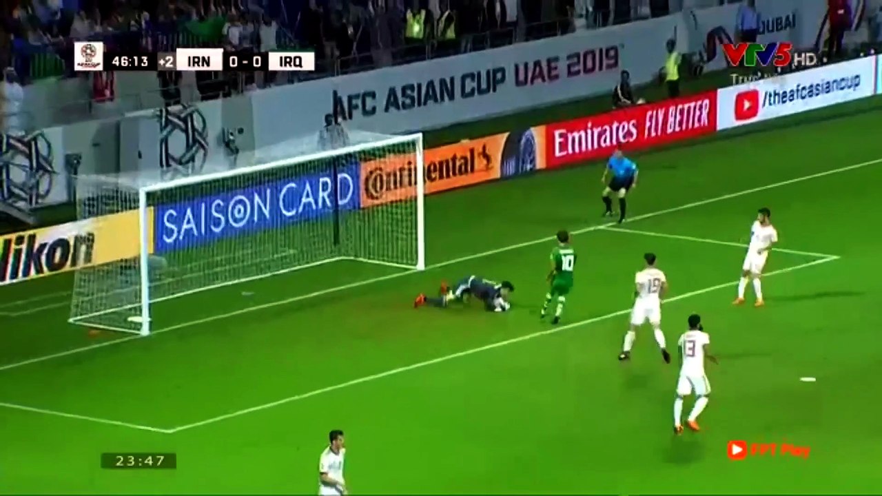 Iran 0-0 Iraq - Goals and Highlights (16/1/2019) | VTV5 HD (FPT Play)