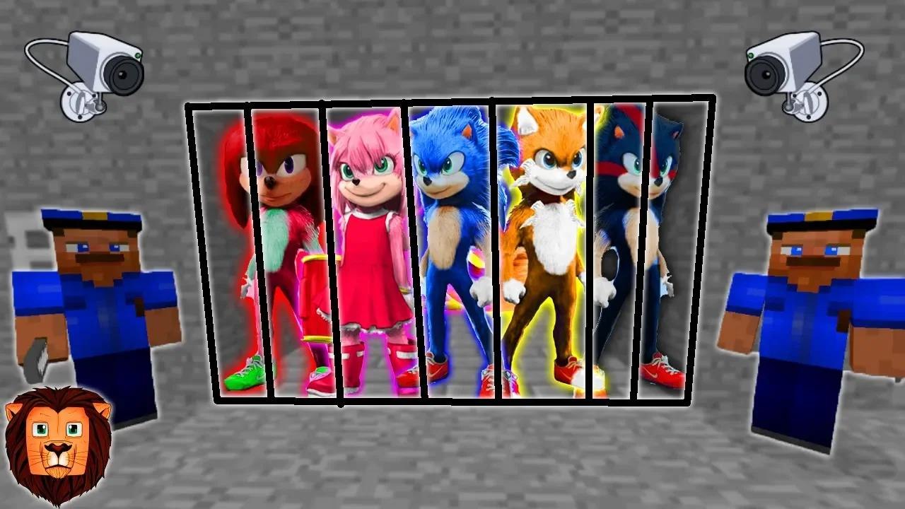 Team Sonic Movie Characters in Prison! | Minecraft Prison Escape Roleplay