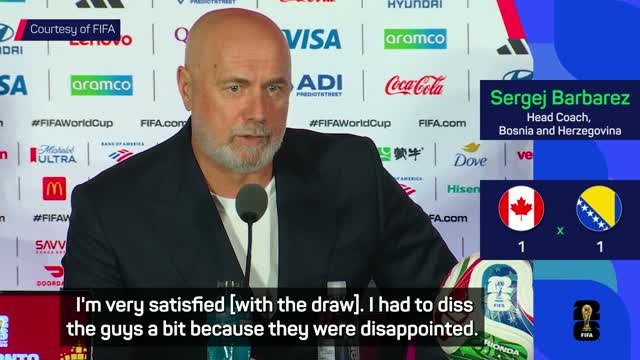 Bosnia coach left with bitter taste in mouth after Canada draw