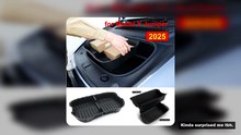 For Tesla Model Y Juniper 2021-2025 Launch Front&Rear Trunk Storage Box Double-Deck Luggage Frunk Or