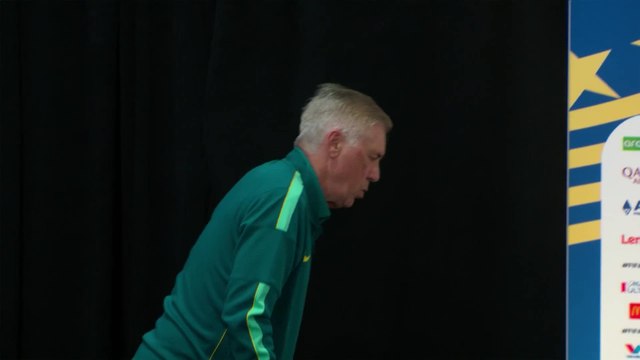 Vinicius e Ancelotti, coletiva de imprensa antes de Brasil x Marrocos pela Copa do Mundo de 2026