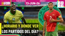 Horarios y dónde ver los partidos del Mundial de hoy 13 de junio 2026