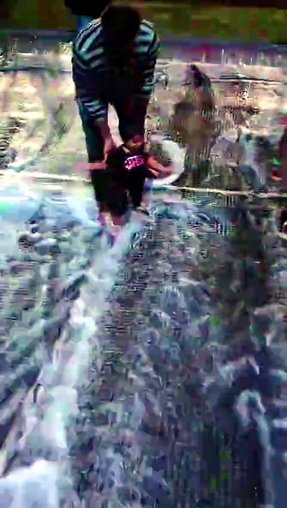 Baby fall down at waterfall 😱😱😱😥