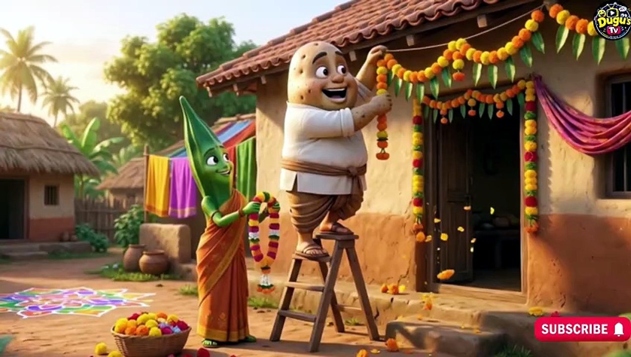 आलू और भिंडी का तलाक 💔 _ Bhindi Aur Aalu Cartoon Story _ Sabji Cartoon Story_1080p60