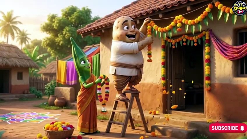 आलू और भिंडी का तलाक 💔 _ Bhindi Aur Aalu Cartoon Story _ Sabji Cartoon Story_1080p60