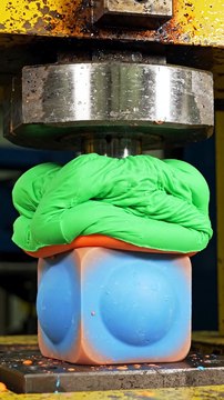 Silicone Toys Compressed by Hydraulic Press | Satisfying Squish ASMR 🧸💥
