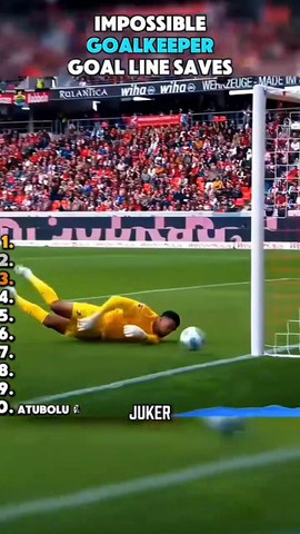 Impossible goalkeeper goal line saves