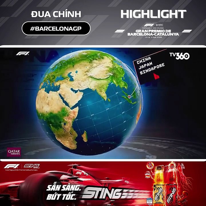 TV360 | Formula 1 MSC Cruises Spanish Grand Prix 2026 : Đua Chính Thức (Facebook)