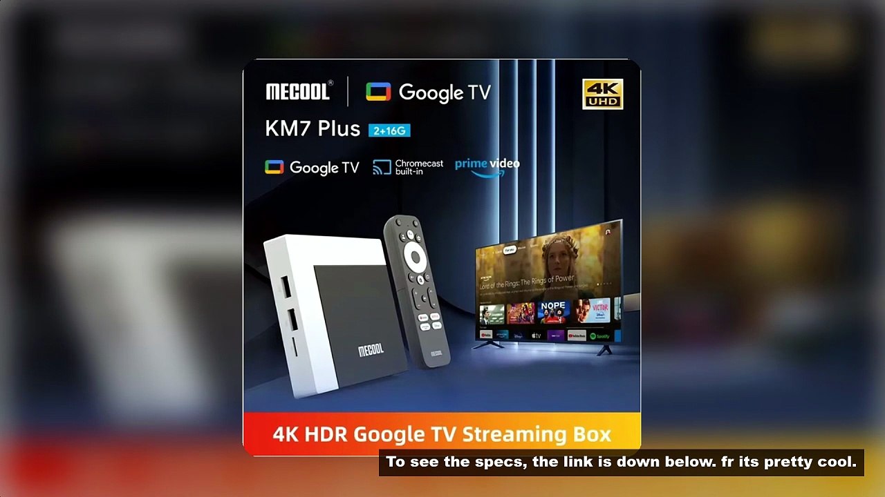 MECOOL KM7 Plus TV Box Android 11 Netflix 4k Google Certified 2GB DDR4 16GB ROM 100M LAN Internet S9