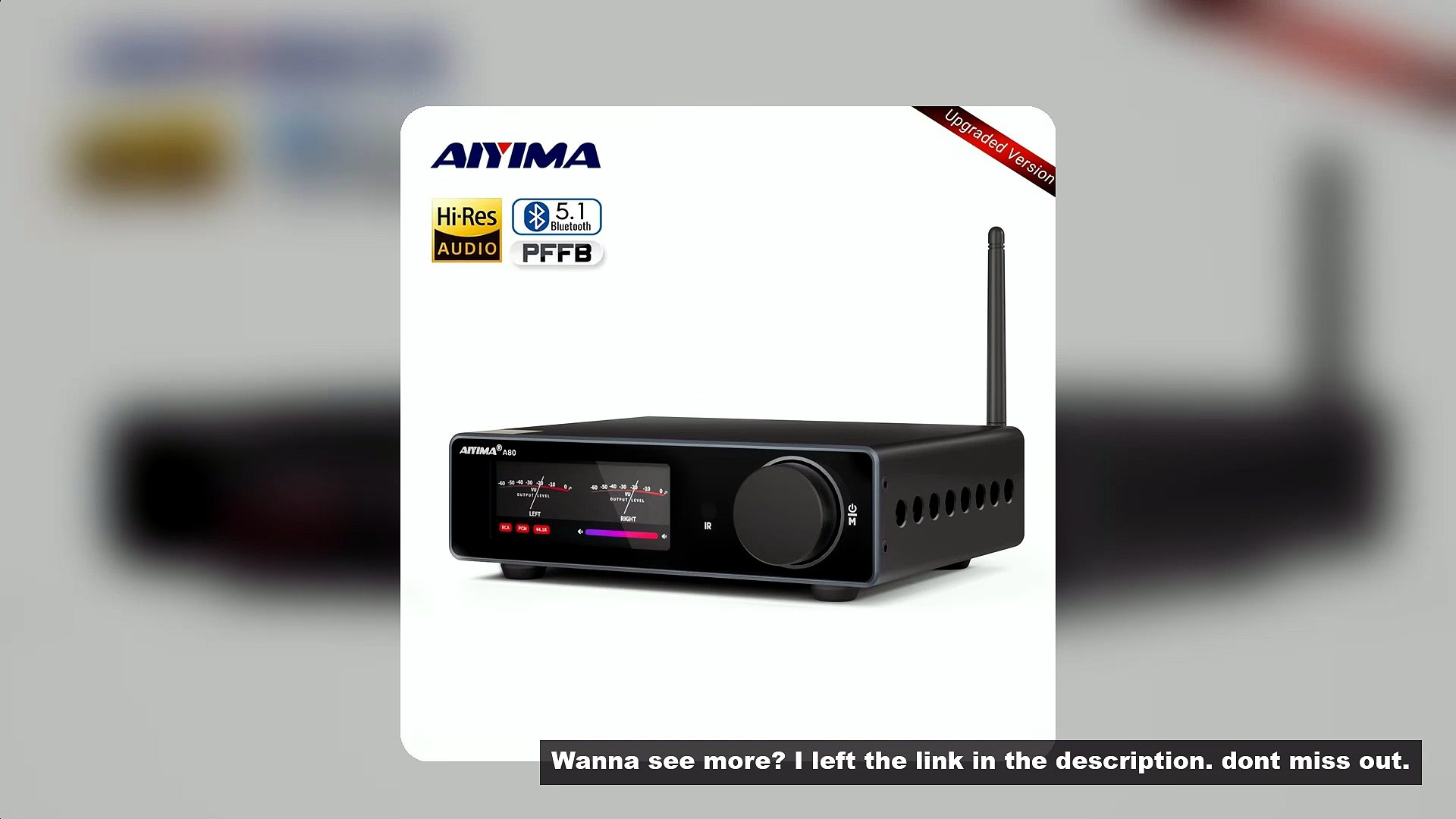 AIYIMA Upgraded A80 Power Amplifier TPA3255 DAC Bluetooth PFFB
