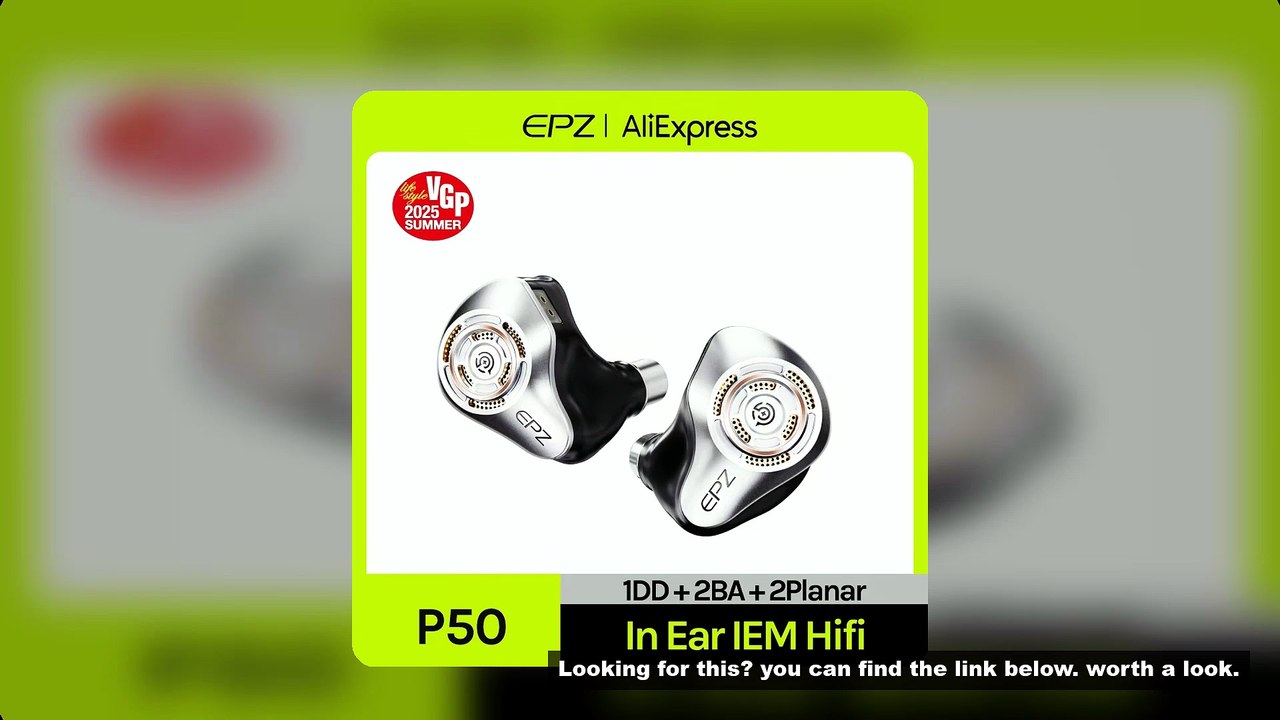 EPZ P50 1DD+2BA+2Planar Hybrid Drivers HiFi IEM 3.5/4.4  Replaceable Plug 6N Single Crystal Copper S