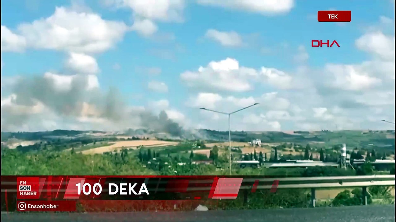 Tekirdağ’da yangında buğday ekili 100 dekar alan zarar gördü