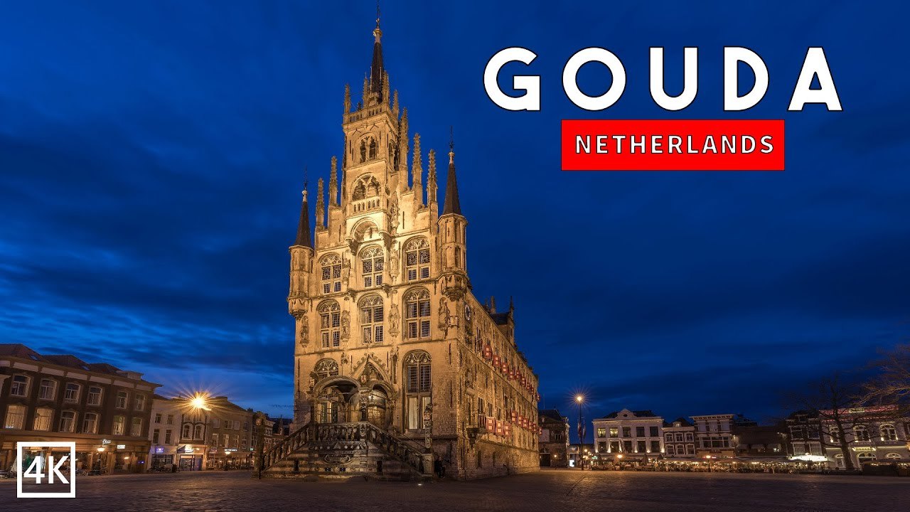 Gouda Netherlands 🇳🇱 at Night | A Cozy Evening Stroll 4K 60FPS