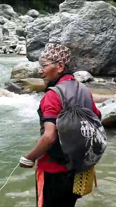 cast net fishing in Nepal |