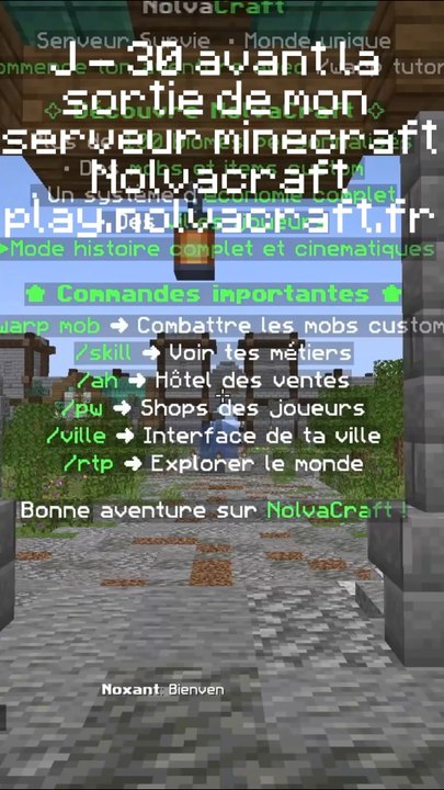 30 jour avant la sortie de mon serveur minecraft Nolvacraft